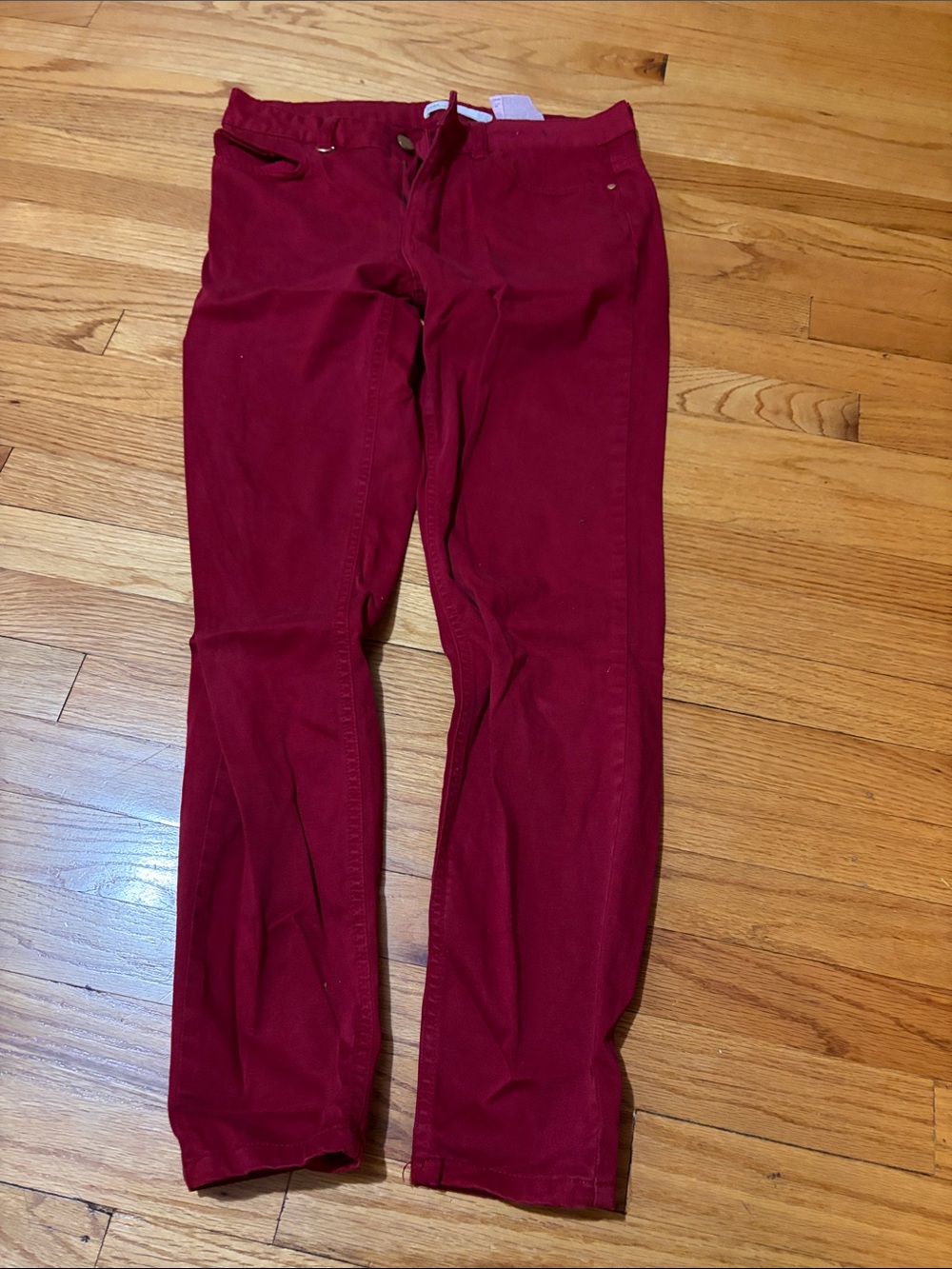 Zara Women's Red Skinny Jeans